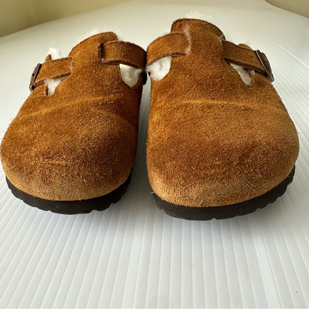 Birkenstock Boston Shearling Clogs Mink, 8-8.5 (39) - Picture 6 of 13